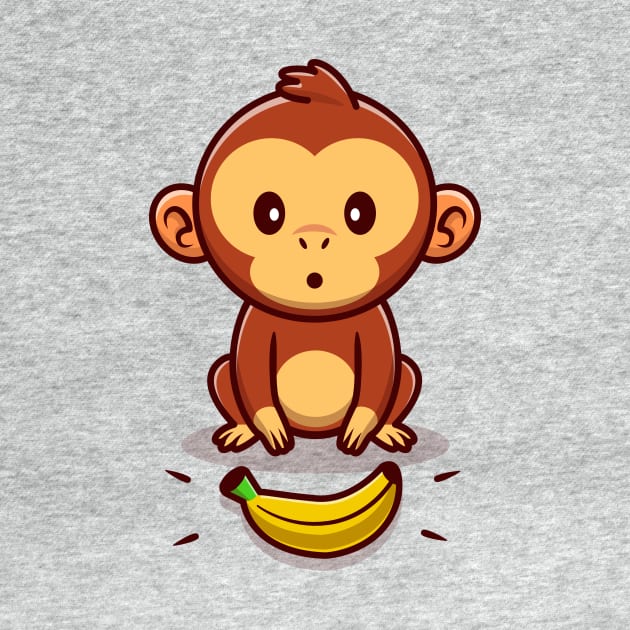 Cute Monkey Holding Gift by Catalyst Labs